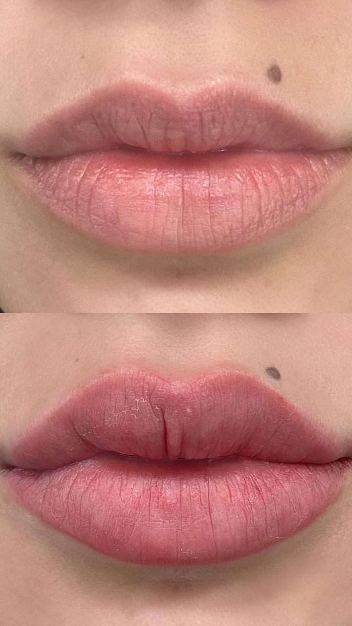 Diseño de uñas con pan de oro y efecto milky nude